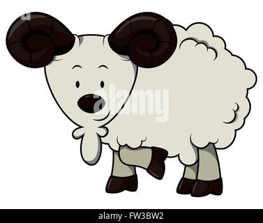 Les moutons cartoon illustration Illustration de Vecteur
