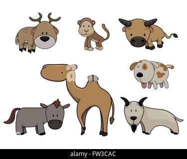 Set animaux Illustration de Vecteur