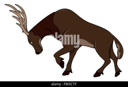 Deer cartoon illustration Illustration de Vecteur