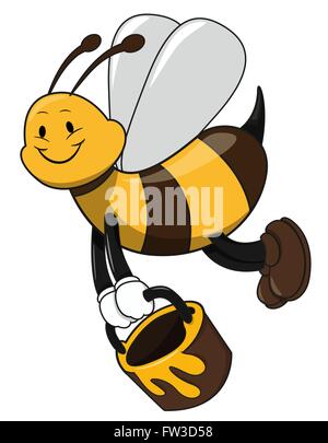 La tenue d'abeille Miel Illustration de Vecteur