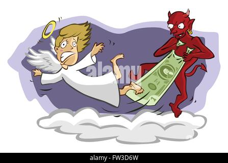 Diable et ange Illustration de Vecteur