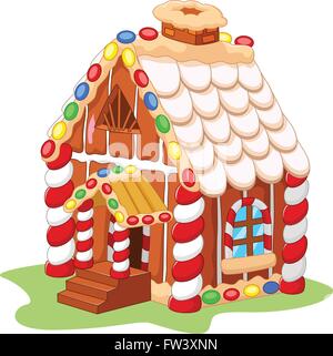 Cartoon gingerbread house Illustration de Vecteur