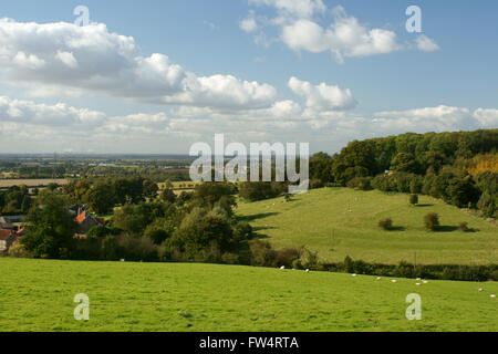 Vue sur le paysage à l'ouest de l'english channel dans les régions rurales de l'east yorkshire Banque D'Images