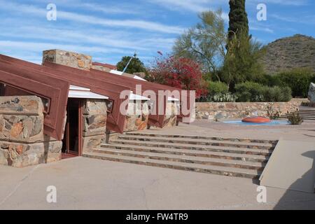 Le Bureau de Frank Lloyd Wright à Taliesin West Banque D'Images