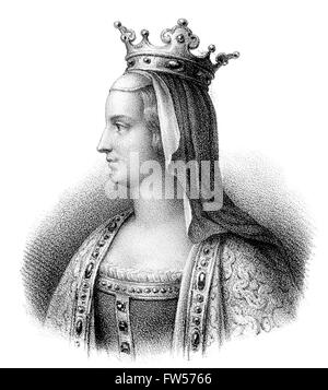 Adélaïde de Paris ou Aélis, Adelheid von Friaul, ch. 850/853-901, la seconde épouse de Louis le Bègue, Roi de France de l'Ouest Banque D'Images