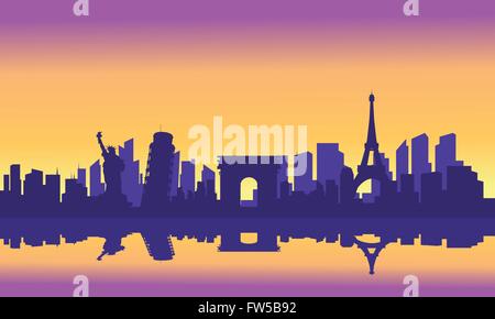 Silhouette d'collage Illustration de Vecteur