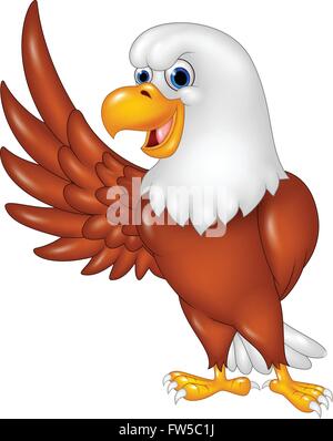 Eagle Cartoon forme isolé sur fond blanc Illustration de Vecteur