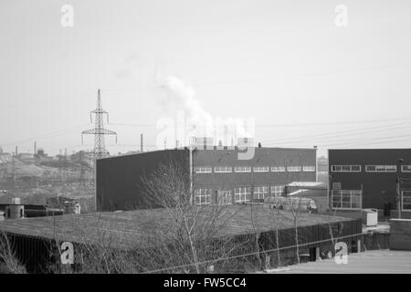 Ironworks. la pollution par les métaux lourds et la fumée Banque D'Images