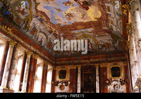 Anton Bruckner - St Florian Abbaye Augustinienne Salle de Marbre - plafond peint. Organiste et compositeur autrichien, 1824-1896 Banque D'Images