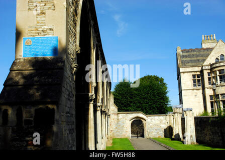 John Stafford Smith plaque sur le mur du vieux palais de Gloucester, maintenant King's School. Compositeur anglais, 30 mars 1750 - 21 Banque D'Images