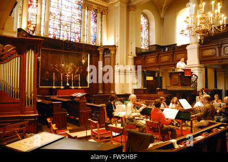 St George's Church, Hanover Square, église de Haendel, compositeur anglais, terminé 1725, répétition de Londres, l'orchestre de Haendel Banque D'Images