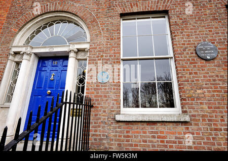 O'Connell House, maison à 58 Merrion Square, Dublin, Irlande, de Daniel O'Connor, 1775-1847, nationaliste irlandais, "le libérateur". Banque D'Images