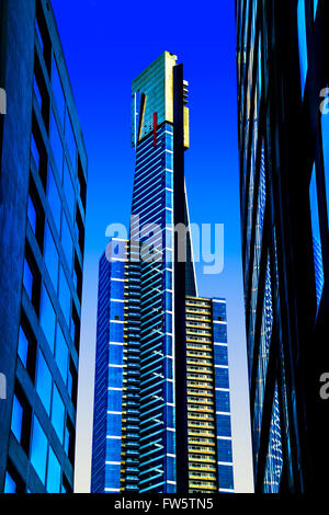 Eureka Tower est un gratte-ciel situé à 297,3 dans le de Southbank à Melbourne, Victoria, Australie. Banque D'Images