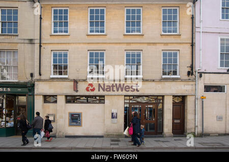 Nat West bank au marché, Cirencester, Gloucestershire, Royaume-Uni Banque D'Images