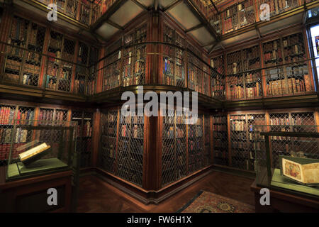 L'historique de la bibliothèque de M. Morgan dans la Morgan Library & Museum, Manhattan, New York City, USA Banque D'Images