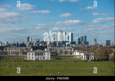 Collège de la marine royale, Canaries Whar,f, le parc de Greenwich Greenwich observatoire Royal historique de Banque D'Images