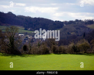 La colline de Cromford de Matlock Bath Parc national de Peak District, Derbyshire Banque D'Images