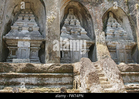 BALI, INDONÉSIE - Décembre 01, 2015 : tombes et temple de Gunung Kawi près d'Ubud sur Décembre 01, 2015 à Bali, Indonésie Banque D'Images
