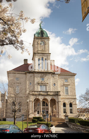 Comté de Rockingham, Chambre de la Cour de Circuit Court Square, Harrisonburg, vallée de Shenandoah, en Virginie, USA. Banque D'Images