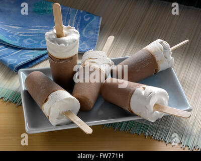 Paleo chocolat chaud congelé pop Banque D'Images