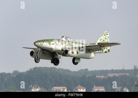 Messerschmitt Me-262 Schwalbe IMTT-d'avion de chasse allemand de la Seconde Guerre mondiale. Cet appareil appartient à la Fondation Messerschmitt Banque D'Images