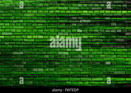 Mur de brique verte contexte Banque D'Images
