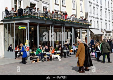 Tomaselli Cafe au vieux marché, Salzburg, Autriche, Europe Banque D'Images