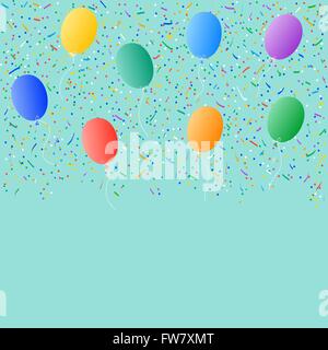 Arrière-plan de ballons confetti - vector illustration EPS 10. Illustration de Vecteur