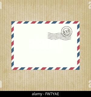 Rétro arrière avec enveloppe - vector illustration EPS 10. Illustration de Vecteur