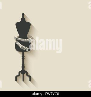Mannequin de couture - vector illustration fond eps 10. Illustration de Vecteur