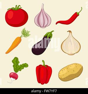Légumes icons set - vector illustration eps 8. Illustration de Vecteur