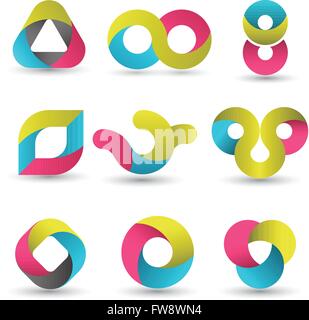 Jeu de forme moderne. Vector illustration. Illustration de Vecteur