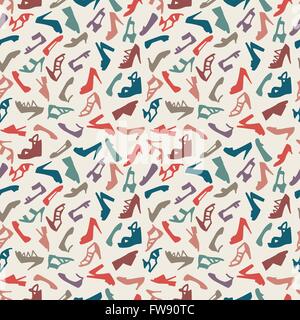 Chaussures femmes seamless pattern Illustration de Vecteur