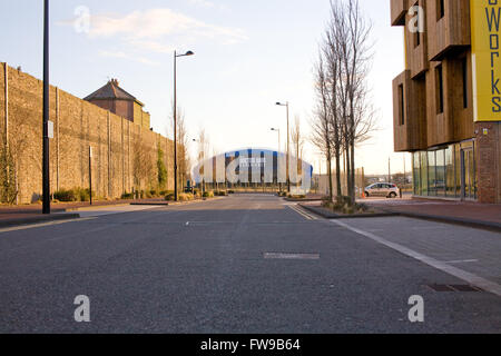 Dr qui l'expérience dans la baie de Cardiff, Cardiff, Pays de Galles, Royaume-Uni Banque D'Images