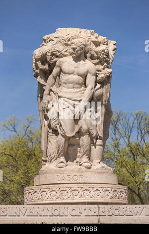 WASHINGTON, DC, USA - section du travail de John Ericsson National Memorial. Banque D'Images