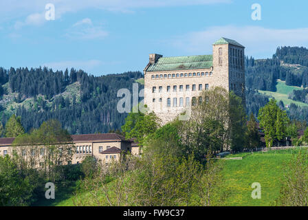 Palas avec Bell Tower, NSDAP Ordensburg Sonthofen château, Adolf Hitler 1935-45 École pour la formation du parti national-socialiste Banque D'Images