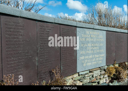 Commémoration du1985 catastrophe d'Air India, causés par un attentat terroriste, plus de Ahakista, West Cork, Irlande. Banque D'Images