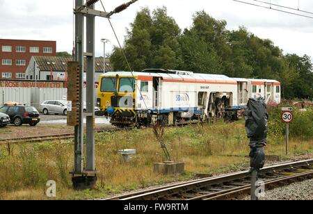 Swietelsky Babcock Rail SB maintenance DR 73940 véhicule d'ingénierie à la gare Newark Northgate de Newark-on-Trent Notinghamshire Angleterre GB Royaume-Uni 2015 Banque D'Images