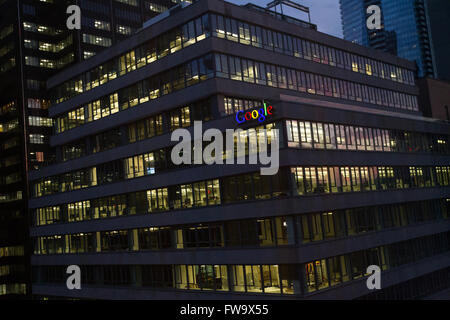 Google Canada bureau en centre-ville de Toronto (Ontario), le jeudi 30 juillet, 2015. Banque D'Images