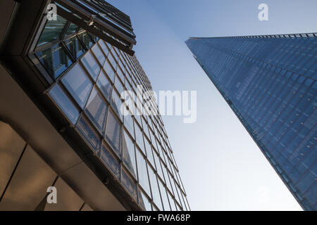 Londres, mars 2016 ; l'actualité bâtiment vu depuis la Station London Bridge Banque D'Images