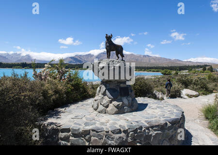 Célèbre statue en bronze d'un Collie berger Banque D'Images