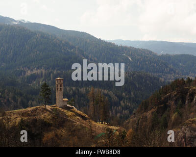 Ancienne tour à Cavalese, Trentin-Haut-Adige, val di Fiemme Banque D'Images