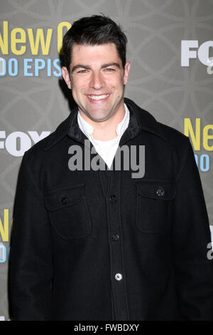 NEW GIRL 100e épisode Partie à l'hôtel W Westwood - Arrivées avec : Max Greenfield Où : Westwood, California, United States Quand : 02 Mars 2016 Banque D'Images