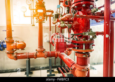Système d'extinction d'incendie industriel Banque D'Images