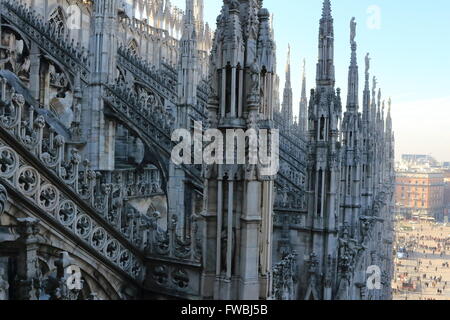La cathédrale de Milan (Duomo di Milano) Banque D'Images