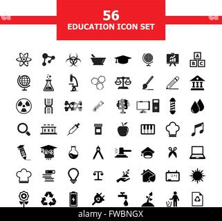 L'éducation icon set Illustration de Vecteur