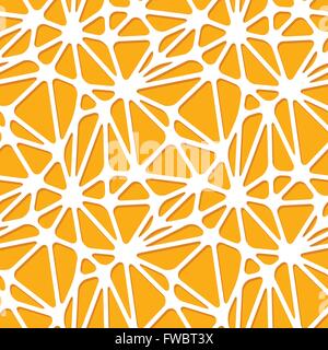 Résumé des formes d'orange sur fond blanc, motif transparent Illustration de Vecteur