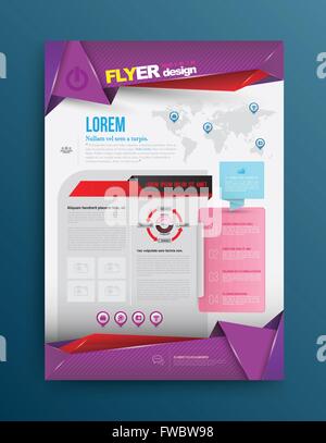 Modèle de conception de scénario l'impression. Vector illustration. Peut utiliser pour les données d'rapport, présentation, site web, brochure, leafle Illustration de Vecteur