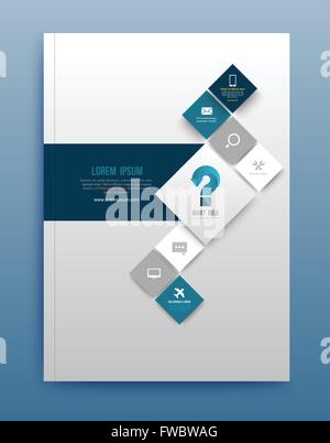 Modèle de conception de brochure Vector, flyer, mise en page couverture du magazine & modèle d'affiche. Vector illustration. Peut utiliser pour l'impression et w Illustration de Vecteur