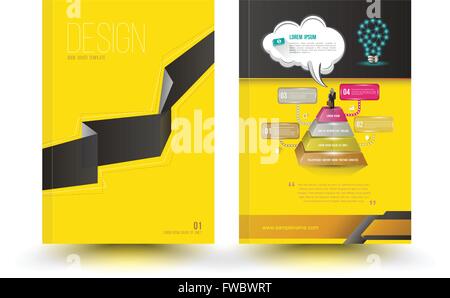 Abstract vector design Triangle pour Disposition du modèle de couverture du livret brochure flyer magazine rapport annuel en format A4 Illustration de Vecteur